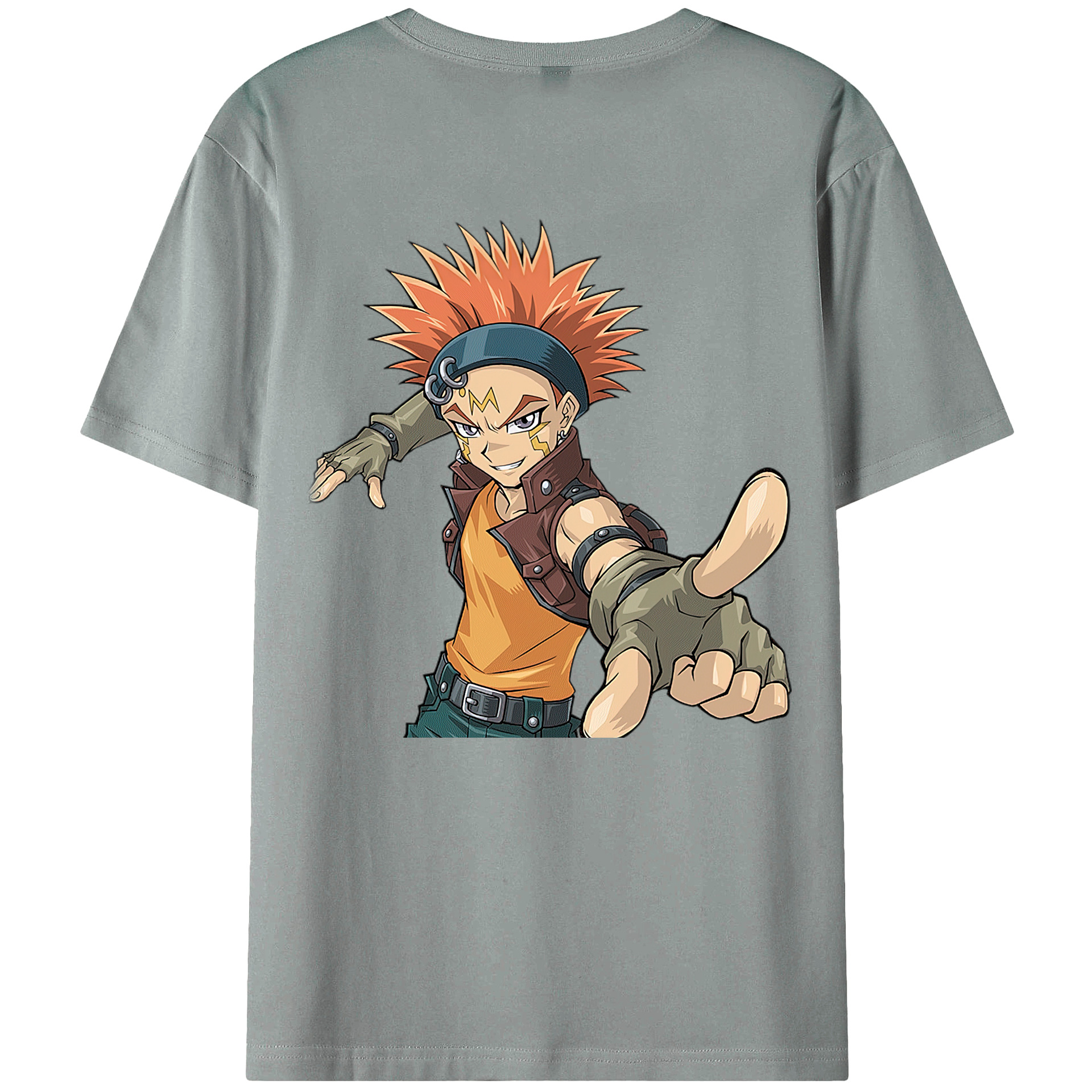 （画像用） 遊☆戯☆王 Yu-Gi-Oh! 綿100％ メンズ半袖Tシャツ（バックプリント） 通気性